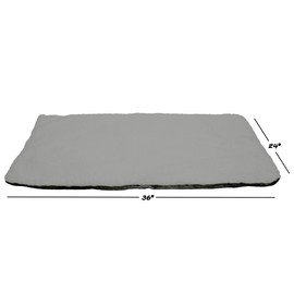 Self-Heating Pet Pad – 36x24 Thermal Pet Mat, Bed Liner, or Self Warming Crate Pad with Soft Sherpa Top for Dogs, Cats, Pets by PETMAKER (Gray)