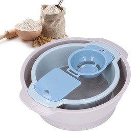 4-Piece Pollen Sieve Set, Strainer Flour Sifter Set, Stackable Design, Lightweight Trimming Tray with Mesh for Baking in the Kitchen, 24.5 x 7.8 cm