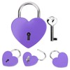Padlock, Metal Heart Shaped Lock with Key, Metal Lock for