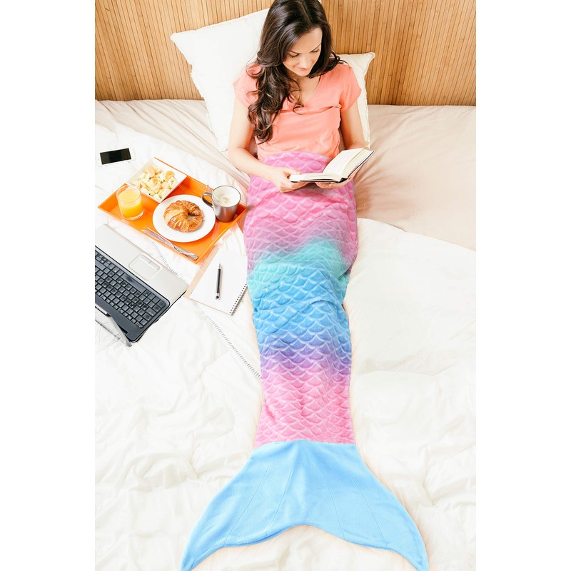 Catalonia Classy Mermaid Tail Blanket, Soft Warm Plush Fleece Sleeping