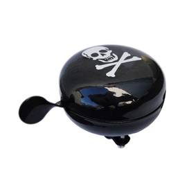 Bicycle Bell Loud – Bicycle Bell Girls – XXL Ding Dong 80 mm – Bicycle Bell – Bicycle Bell Large – Bell Bicycle Bell – Bicycle Horn – Black – Pirate