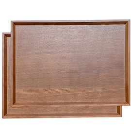 Wooden Tray, Wooden Tray, Hagito, Walnut, Natural, Pair of 2 People, Bon Natural Wood, Stackable, Heavy Feel, Stylish, Popular, Lunch Tray, Simple, Wood Tray, Solid Wood Tray, Innocent, Convenient, Antique Cafe Tray, Easy to Use, Standard Size, 14.2 x 10