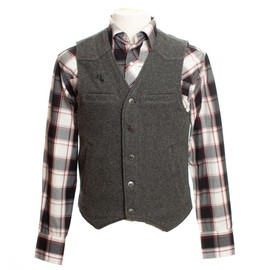 Wyoming Traders Men's Regular Wyoming Wool Vest, Charcoal, Large