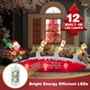 ZPISF 10 FT Santa Sleigh with Reindeer Christmas Inflatables Outdoor