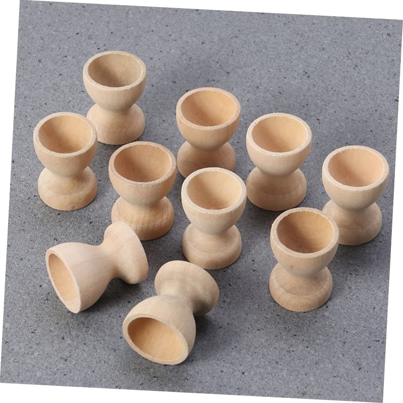 LIFKOME Pack of 24 Wooden Egg Holders Egg Cups Egg