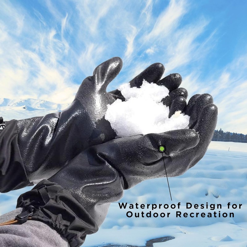 SHOWA TEMRES 282-02 Waterproof Insulated Winter Work Gloves, Breathable Polyurethane,
