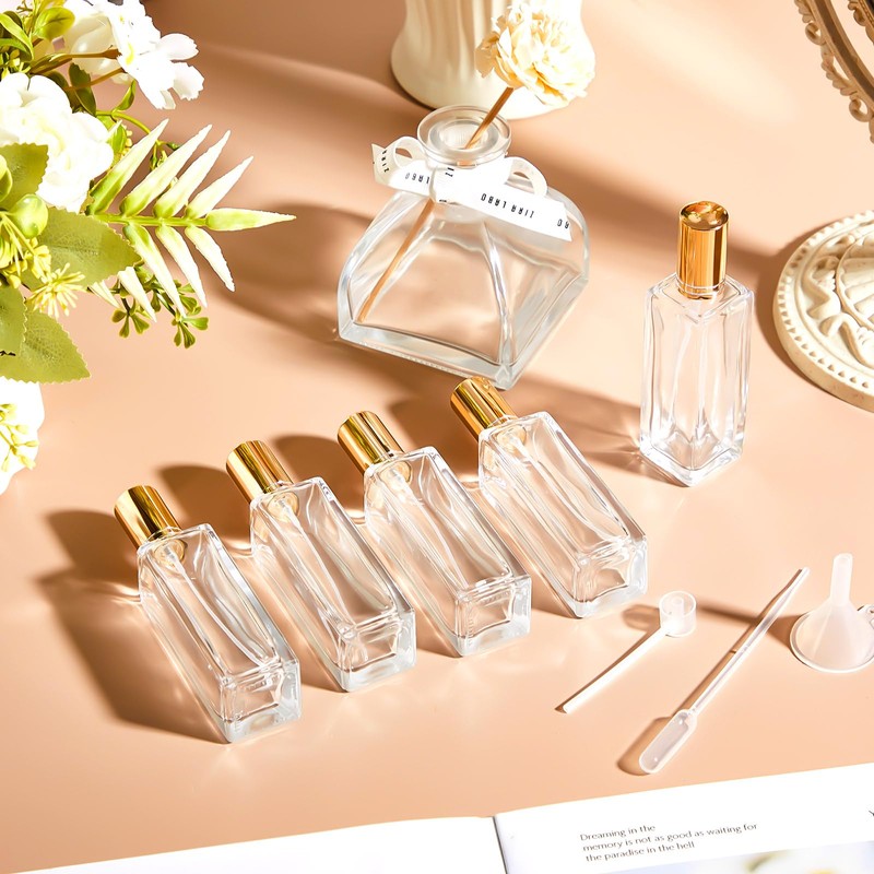 Domensi 60 Pcs 10/15/20/30 ml Perfume Travel Refillable Glass Bottles