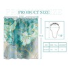 Bxpaitx Turquoise Shower Curtain Aqua Teal and Gold Abstract Floral
