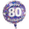 Oaktree UK Oaktree 18" 80th Birthday Streamers Holographic