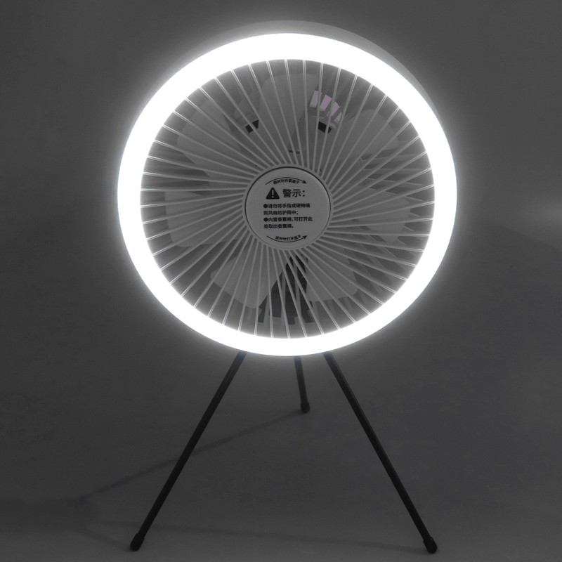 Portable Tripod Stand Fan USB Rechargeable Camping Hanging Fan with
