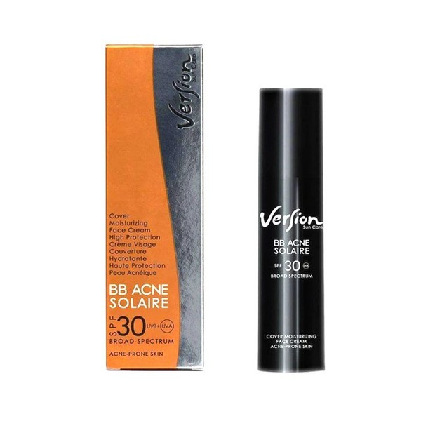 Version Derma BB Acne Solaire Cover Moisturizing Face Cream for Acne Prone Skin SPF30, 50ml