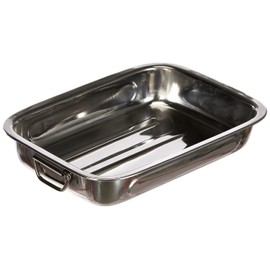 Ibili 651430 - Rustidera Classic Stainless steel with folding metal handles 32 x 24.5 x 5.5 cm