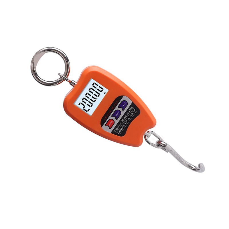 Electronic Hook Scale 200kg Small Orange Wireless Industrial Fishing Scale