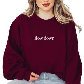 Slow Down Sweatshirt, Mindful Living Calm Quote, Minimal Self Care Crewneck, Spiritual Wellness Sweatshirt, Inspirational Mental Health Gift