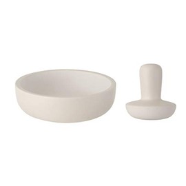 BergHOFF Leo Stoneware Mortar and Pestle Set, 17 x 11 x 5 cm, White