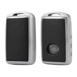ontto TPU Car Key fob case Cover Fit for Mazda 3 Alexa CX30 CX-4 CX5 CX-5 CX8 CX-8 CX-30 CX9 CX-9 keyless Entry Remote Key Shell Smart Key Bag Box Protector Accessories 3 Buttons Silver B