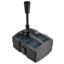 LokGD Pond Filter Pump 530 GPH,Submersible Fountain Pump Kits with Filter,Built-in Water Pump and 9W Lamp for Outdoor Pond Pool Koi Fish Garden Ponds