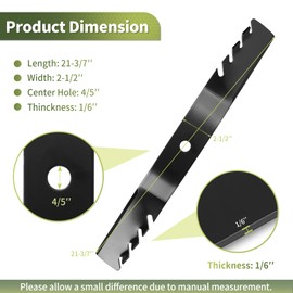 Keycci M170642 Blades Compatible with John Dee re X350 X330 X354 X370 X380 Z335E Z335M Z345M Z345R, Fit for John Dee re 42 Inch Deck Mower, 2 Pack (M170642 Blades Toothed)