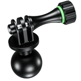 BRCOVAN Aluminum Alloy Tripod Mount Adapter with Camera 1/4"-20 Thread & 1'' TPU Ball Joint, Compatible with RAM Mounts B Size 1'' Ball Doulbe Socket Arm, for Action Camera/Camcorder/Field Monitor