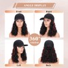 CHRSHN Hat Wigs for Women Baseball Cap With Hair Extensions