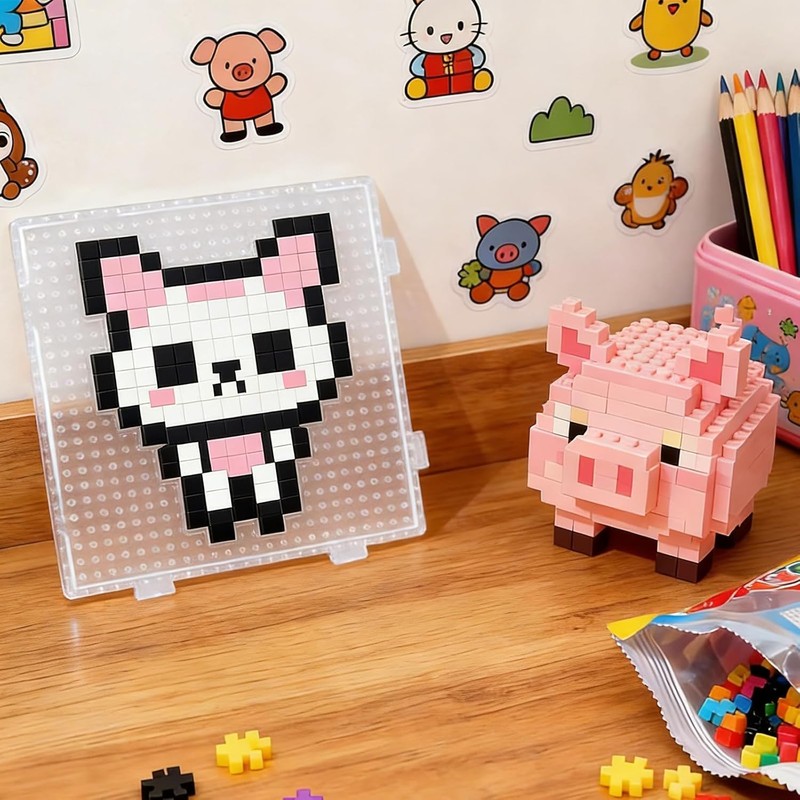 14 Pcs Hama Beads Pegboard, 2.6mm Fuse Bead Boards Set,