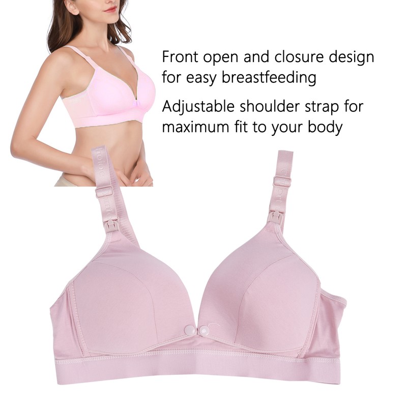 Women Nursing Bra Soft Front Closure Design Breastfeeding Maternity Wireless