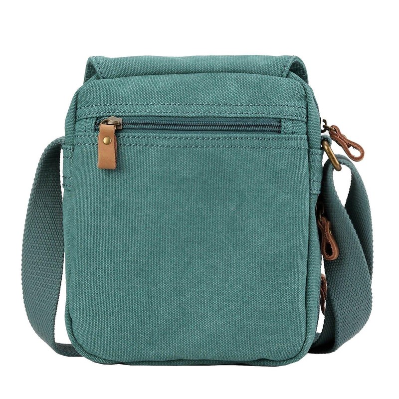 Troop London TRP0239 Classic Canvas Across Body Bag Khaki