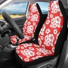 Car Seat Cover Red White Flower Front for Cars, Easy