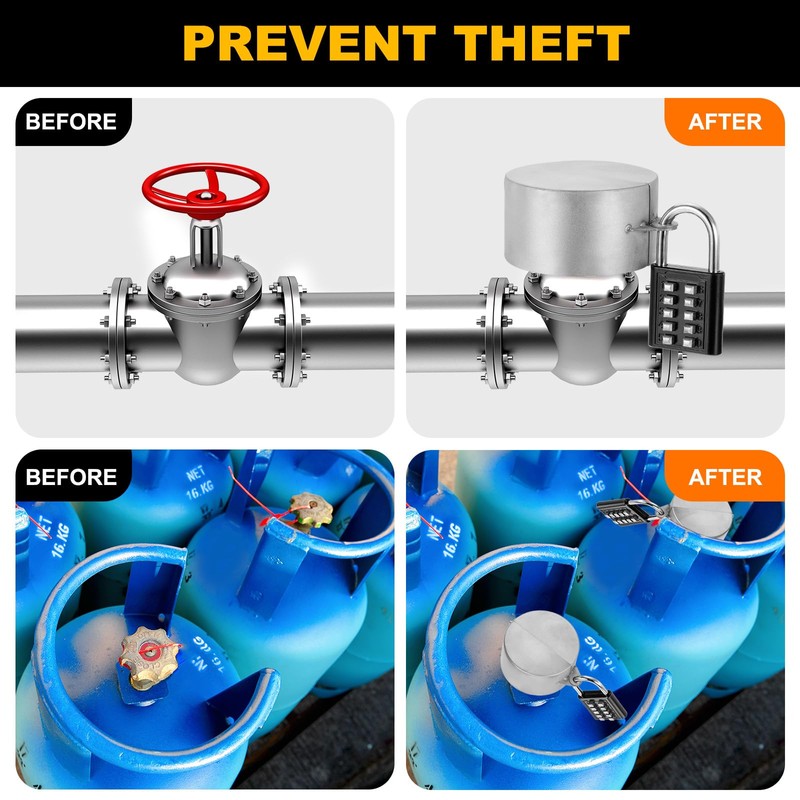 PATIKIL Outdoor Faucet Lock Gate Valve Locking Device Prevent Water