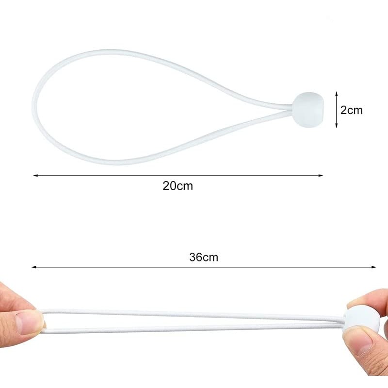 White Ball Bungee Cords - 20Pcs Heavy Duty Elastic Ties