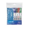 Eziglide Assorted Chisel Tip Whiteboard Pens 4 Pack with Magnetic