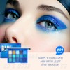15 Colors Blue Eyeshadow Palette - Glitter Blue Eye shadow/Navy