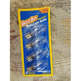 Great Buy Night Light Bulbs 4 Pack 4 watt