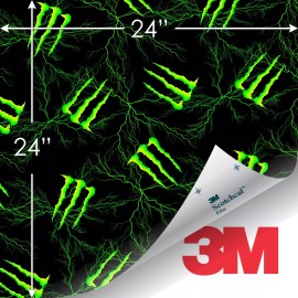 Unbranded Green Energy Pro Guitar/Bass Skin Axe Premium Re-Skin Vinyl Wrap reproduction