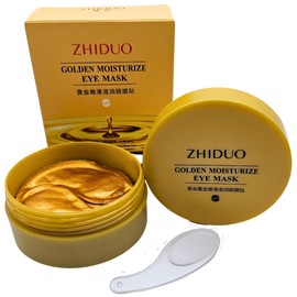 Parches de gel anti ojeras para contorno de ojos 30 pares 60 piezas dorado. Con esencia de Alga CHONDRUS CRISPUS. Hidratante, suavizante, anti-inflamante.