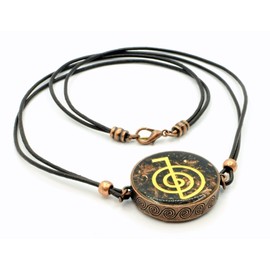 ZZYBIA Reiki Cho Ku Rei Orgone Pendant with Obsidian