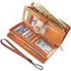 Collections Etc RFID-Blocking Clutch Wallet with Detachable Wrist Strap