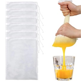 6 PCS Cheese Cloths for Straining 11.81 x 7.87 Inch Food Filter Bags Fine Mesh Nut Bag Strainers for Straining Nut Milk Juice Coffee Yogurt Tea Tofu