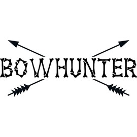 Decals - Bow Hunter Graphic – Boys Bow & Arrow Hunting - Hunter Hobby Sports Cut – Decoration Ideas - Buy - Size 12 Inches X 36 Inches - Vinyl Wall Sticker - 22 Colors Available