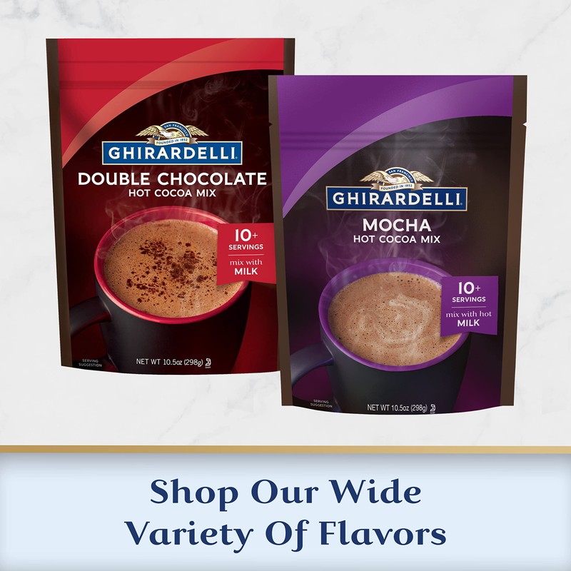 GHIRARDELLI Mocha Hot Cocoa Mix, 10.5 OZ (6 Bags)