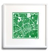 Frankfurt am Main Paper Art Card White 30 x 30