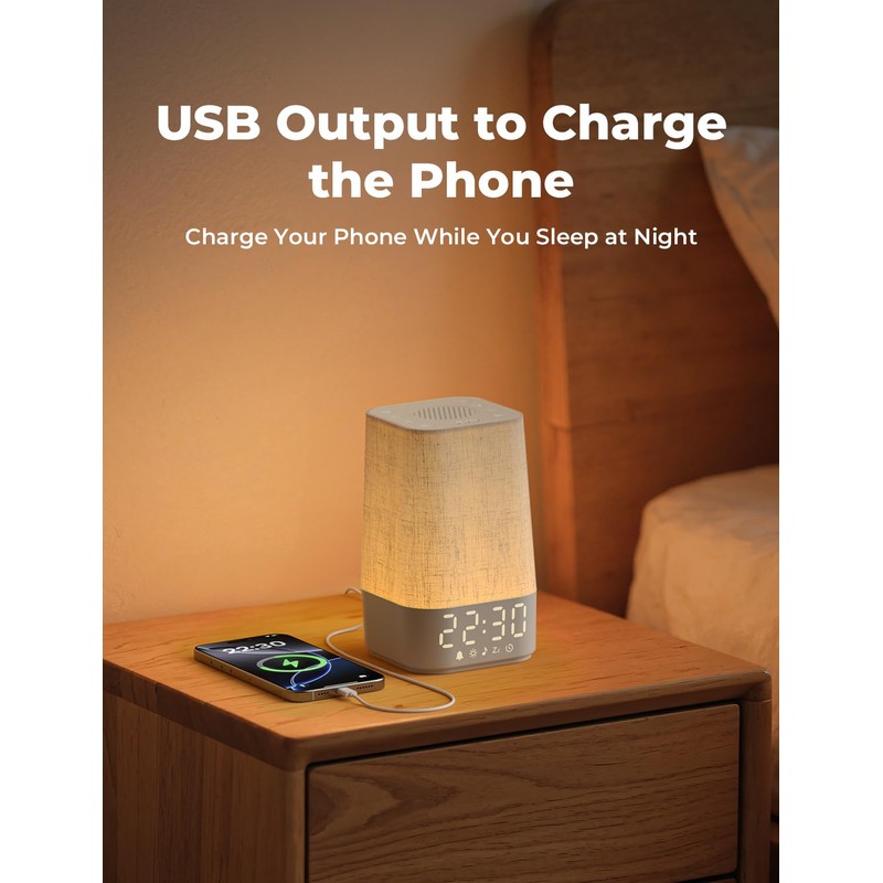 LIORQUE Sunrise Alarm Clock Wake Up Light with 30 Soothing