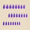 Purple Press on Nails Medium Length Almond Artificial Fake Nails