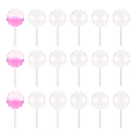 PATIKIL Cupcakes Pipettes, 50 Pcs 4ml Disposable Plastic Dessert Pipettes Strawberry Pipettes Squeeze Transfer Pipettes Droppers for Cupcakes Mini Cakes Desserts, Clear,