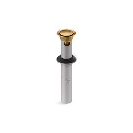 Kohler K-25322-2MB Bathroom sink clicker drain with overflow, Vibrant Brushed Moderne Brass