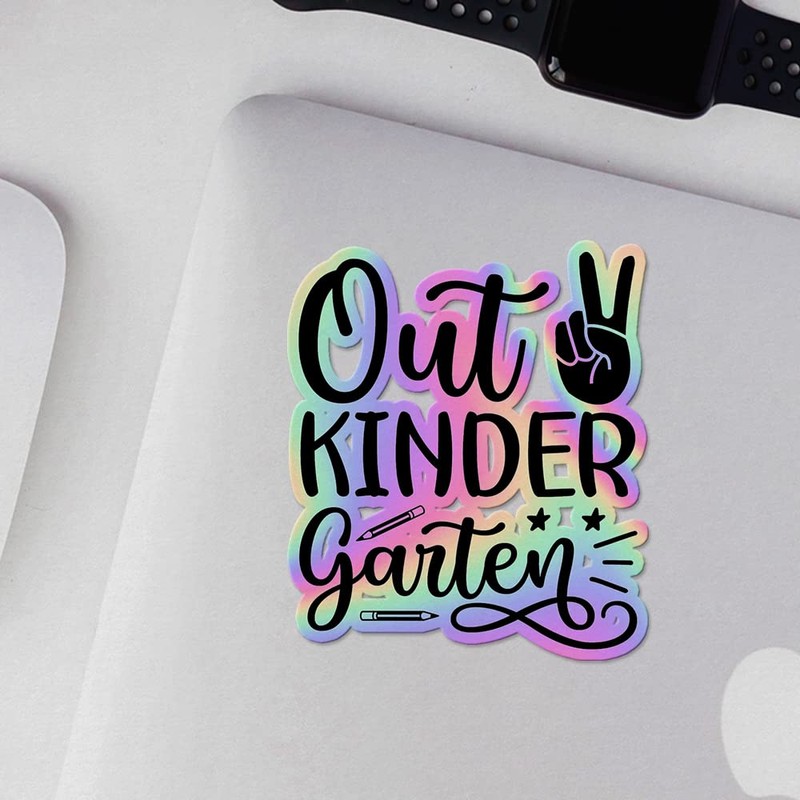 Holographic Decal Stickers of Out Kindergarten Premium Waterproof Vinyl Decal