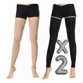 2 Pares Medias Médicas Compresión Piernas Muslos, 23-32 M