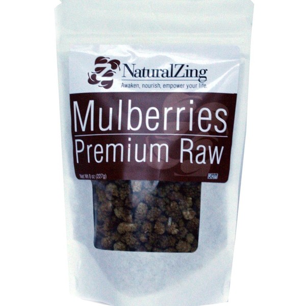 Raw Organic Sun Dried Mulberries-8 ozs.