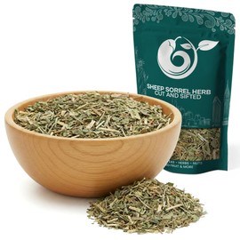 NY Spice Shop Sheep's Sorrel Herb Cut & Sifted – All Natural and Premium Herbal Ingredient for Teas & Culinary Use – Perfect for Blends & Recipes – 8 Ounce