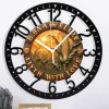 25cm Circular Iron Wall Clock Featuring a Celtic Trinity Knot